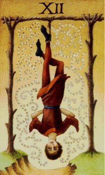 Tarotkaart 'De Gehangene'