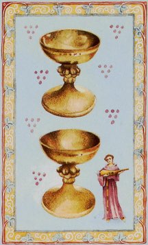 Tarotkaart 'Twee van Kelken'