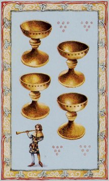 Tarotkaart 'Vier van Kelken'