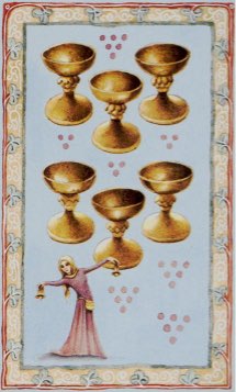 Tarotkaart 'Zes van Kelken'