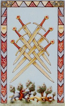 Tarotkaart 'Zes van Zwaarden'