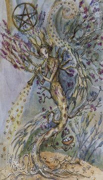 Tarotkaart 'Aas van Pentagrammen'