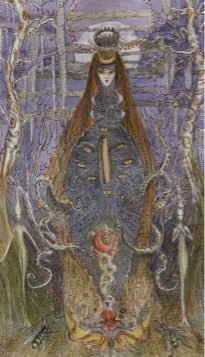 Tarotkaart 'De Hogepriesteres'
