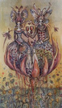 Tarotkaart 'Twee van Kelken'