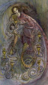 Tarotkaart 'Zes van Kelken'