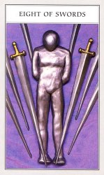 Tarotkaart 'Acht van Zwaarden'