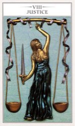 Tarotkaart 'Gerechtigheid'