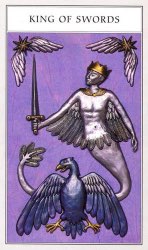 Tarotkaart 'Koning van Zwaarden'