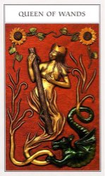 Tarotkaart 'Koningin van Staven'