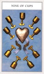 Tarotkaart 'Negen van Kelken'