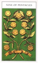 Tarotkaart 'Negen van Pentagrammen'