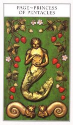 Tarotkaart 'Schildknaap van Pentagrammen'
