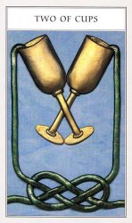 Tarotkaart 'Twee van Kelken'