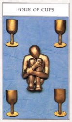Tarotkaart 'Vier van Kelken'