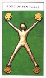 Tarotkaart 'Vier van Pentagrammen'