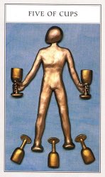 Tarotkaart 'Vijf van Kelken'