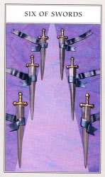 Tarotkaart 'Zes van Zwaarden'