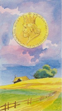Tarotkaart 'Aas van Pentagrammen'