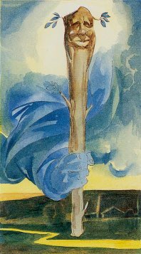 Tarotkaart 'Aas van Staven'