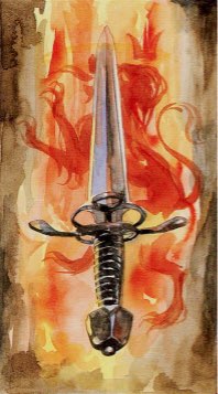 Tarotkaart 'Aas van Zwaarden'