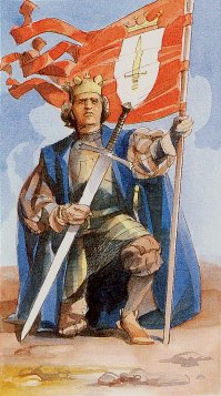 Tarotkaart 'Koning van Zwaarden'