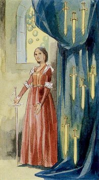 Tarotkaart 'Negen van Zwaarden'