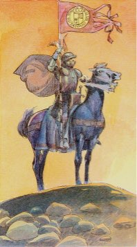 Tarotkaart 'Ridder van Pentagrammen'