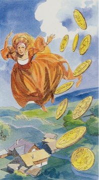 Tarotkaart 'Tien van Pentagrammen'