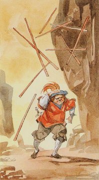 Tarotkaart 'Tien van Staven'