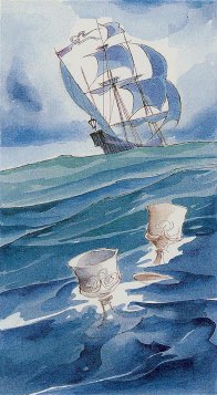 Tarotkaart 'Twee van Kelken'