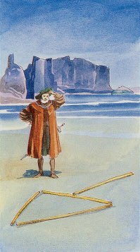 Tarotkaart 'Vier van Staven'