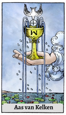 Tarotkaart 'Aas van Kelken'