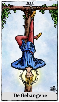 Tarotkaart 'De Gehangene'