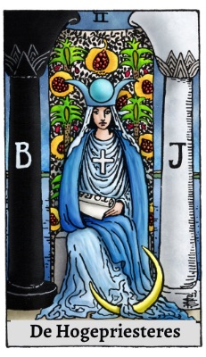 Tarotkaart 'De Hogepriesteres'