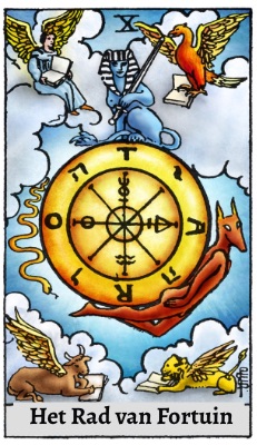 Tarotkaart 'Het Rad van Fortuin'