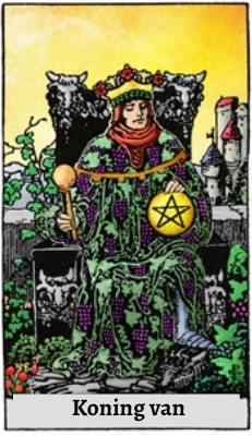 Tarotkaart 'Koning van Pentagrammen'