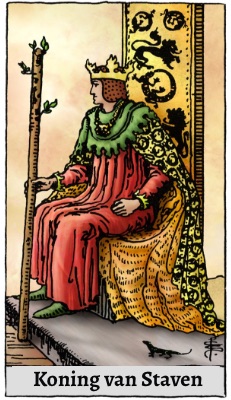 Tarotkaart 'Koning van Staven'