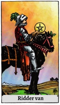 Tarotkaart 'Ridder van Pentagrammen'