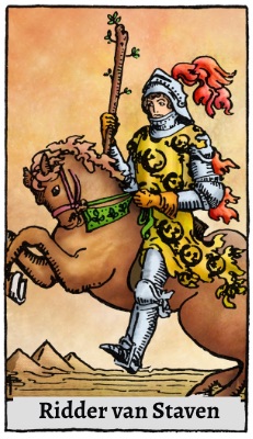 Tarotkaart 'Ridder van Staven'