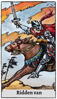 Tarotkaart 'Ridder van Zwaarden'