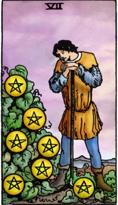 Tarotkaart 'Zeven van Pentagrammen'