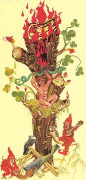 Tarotkaart 'Aas van Staven'