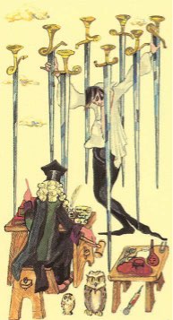 Tarotkaart 'Acht van Zwaarden'
