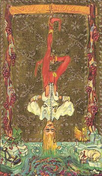 Tarotkaart 'De Gehangene'