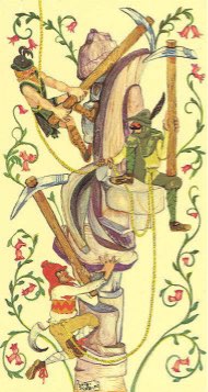 Tarotkaart 'Drie van Staven'