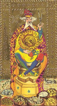 Tarotkaart 'Koning van Pentagrammen'