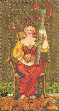 Tarotkaart 'Koningin van Staven'