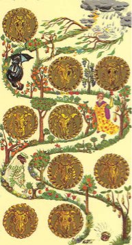 Tarotkaart 'Negen van Pentagrammen'