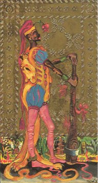 Tarotkaart 'Schildknaap van Staven'