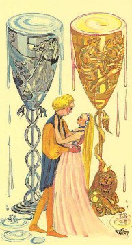 Tarotkaart 'Twee van Kelken'